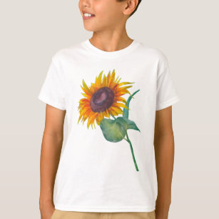 INTERESTPRINT Kids T-Shirts Sunflowers XS-XL 