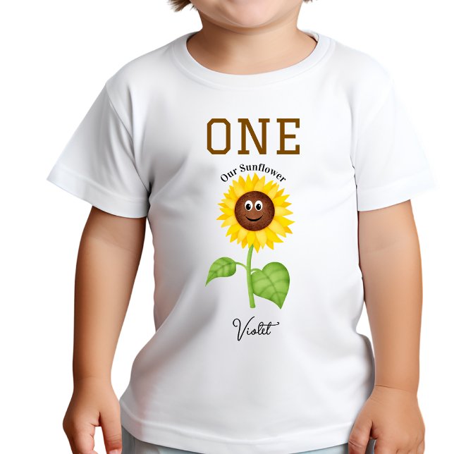 Sunflower T-Shirt Kids 1st Birthday Party (Creator Uploaded)