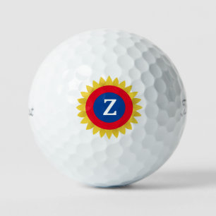 Sunflower Target Monogram Golf Balls