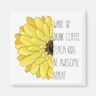 Sunflower Teacher Quote Magnet