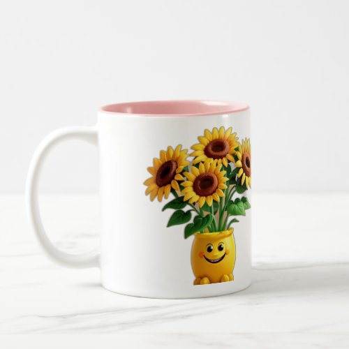 Sunflower Tee Two_Tone Coffee Mug
