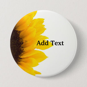 Sunflower template, bold text, button