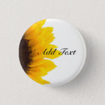 Sunflower Template Pinback Button at Zazzle