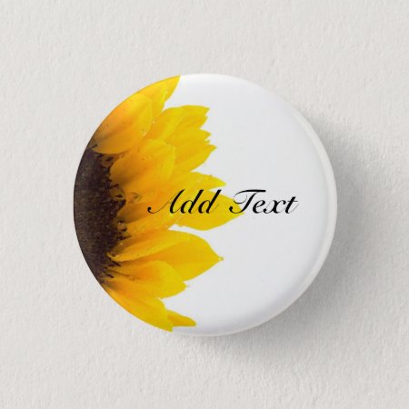 Sunflower Template Pinback Button