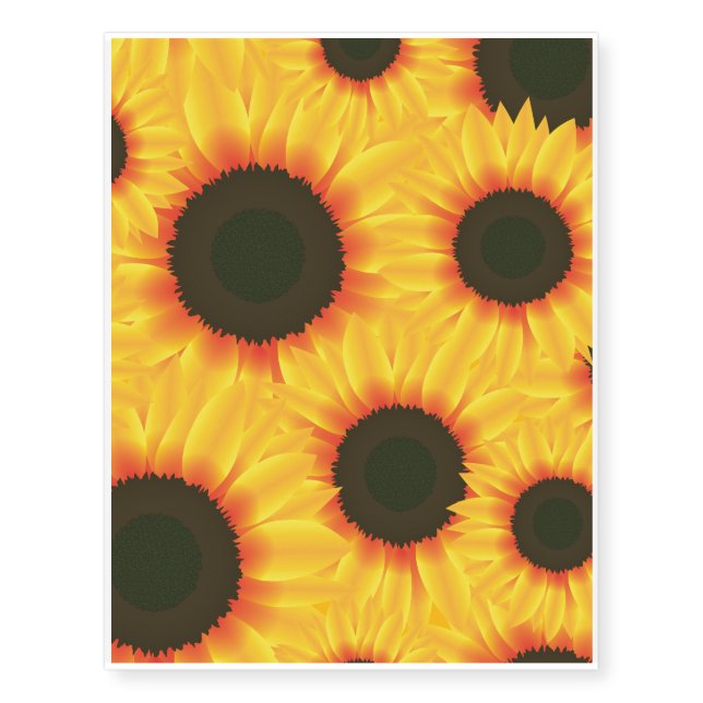 Sunflower Temporary Tattoos (Front)
