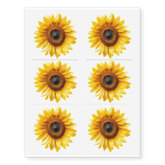 sunflower temporary tattoos