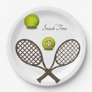 Sunflower Tennis Paper Plates