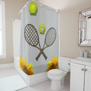 Sunflower Tennis Shower Curtain