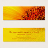 Sunflower Thank You Bookmark & Emerson Quote (Front & Back)