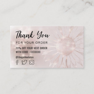 sunflower thank you card