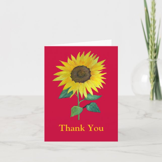 Sunflower Thank You Card (Front)