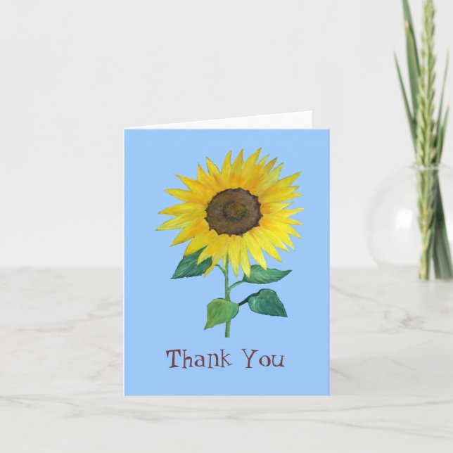 Sunflower thank you card (Front)