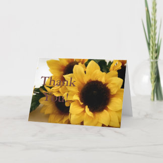 Sunflower Thank You Card