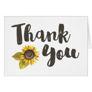 Sunflower Thank You Cards