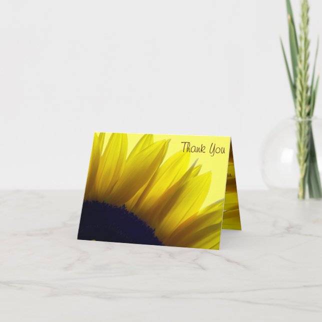 Sunflower Thank You Cards (Message Inside) (Front)