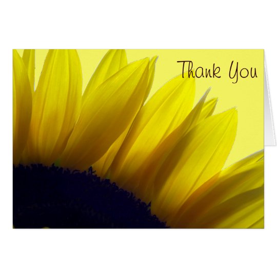 Sunflower Thank You Cards (Message Inside) | Zazzle.com