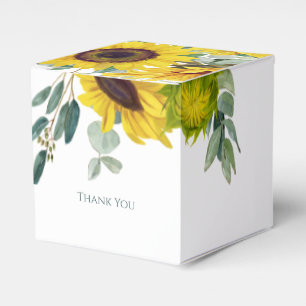 Sunflower Thank You Favor Boxes