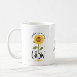 Sunflower Thank You For Helping Me Grow Teacher Coffee Mug at Zazzle