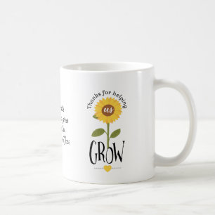 Sunflower thank you for helping us grow teacher coffee mug