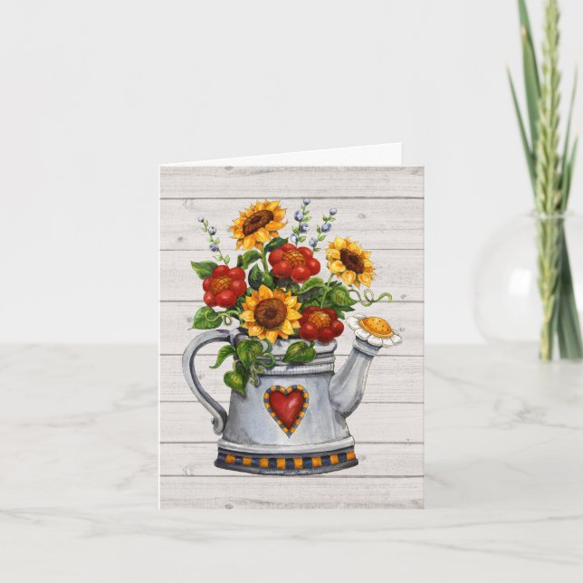 Sunflower Thank You or Blank Note (Front)