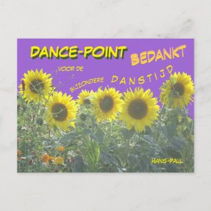 Sunflower Thank You Postcard
