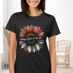 Sunflower Thanksgiving Autumn Inspirational Womens T-Shirt