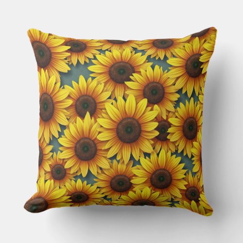 Sunflower that brings in money throw pillow