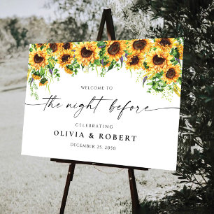 Sunflower the night before foam board