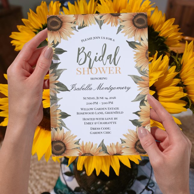 Sunflower Theme Rustic Bridal Shower Invitation (Sunflower Theme Rustic Bridal Shower Invitations
)