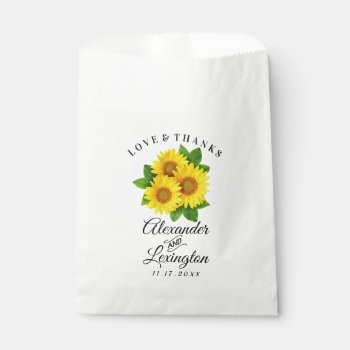 Sunflower Themed Wedding Favor Bag | Sunflowers by hungaricanprincess at Zazzle