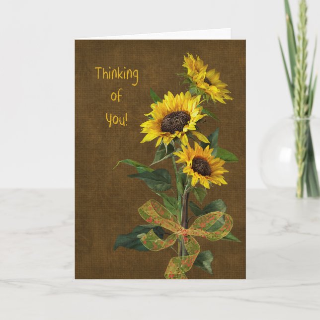 Sunflower Thoughts Card (Front)