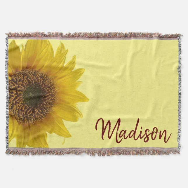 Sunflower Throw Blanket (Front)