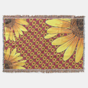 Sunflower throw blanket