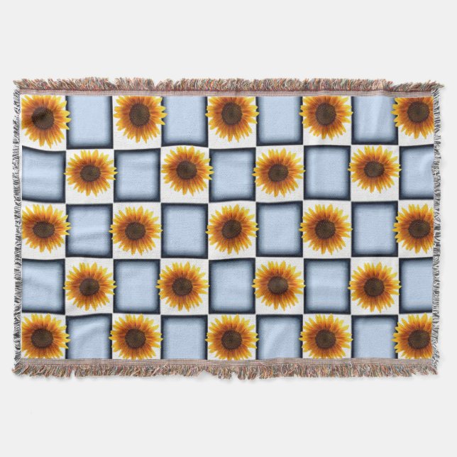 Sunflower Throw Blanket (Front)
