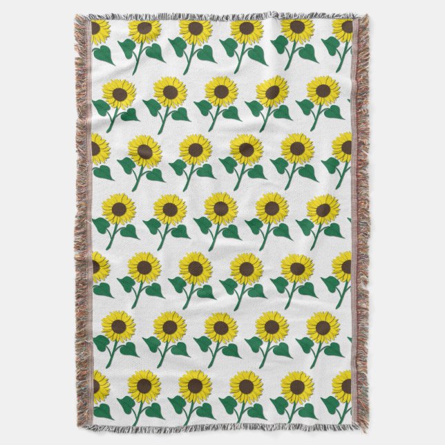 Sunflower Throw Blanket (Front Vertical)