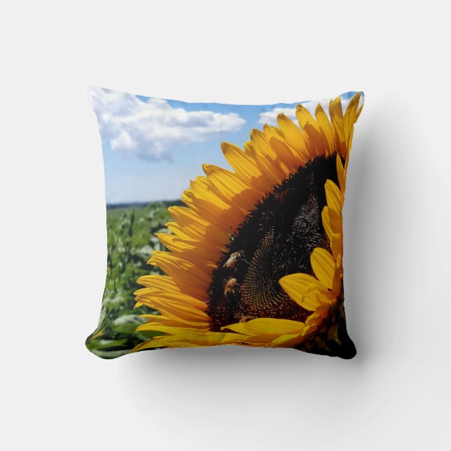 Sunflower Throw Pillow (Front)
