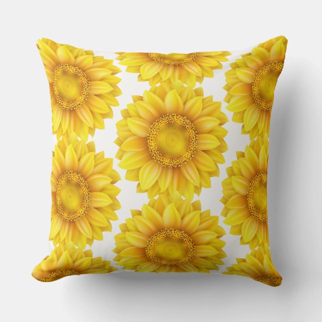 Sunflower Throw Pillow (Front)