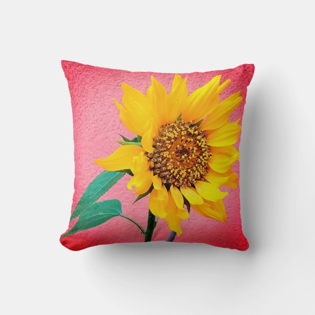 Sunflower Throw Pillow (Front)