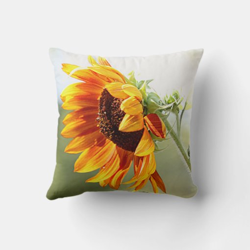 Sunflower Throw Pillow Zazzle