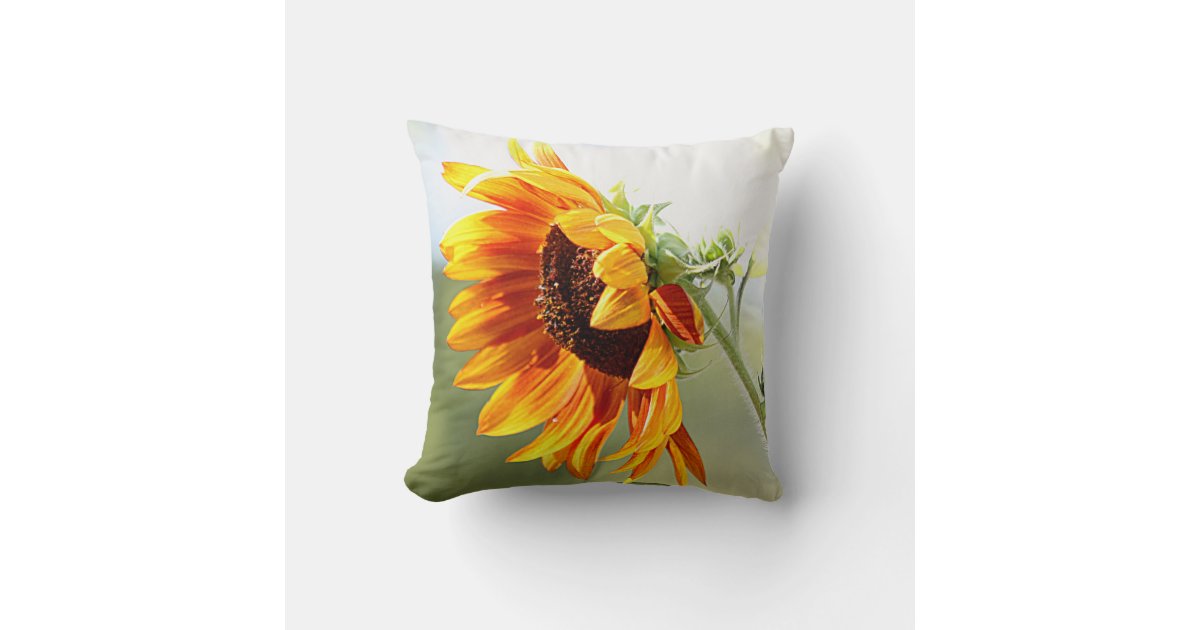 Sunflower Throw Pillow Zazzle