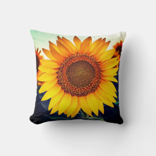 Sunflower throw pillow