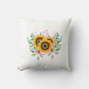 Sunflower throw pillow