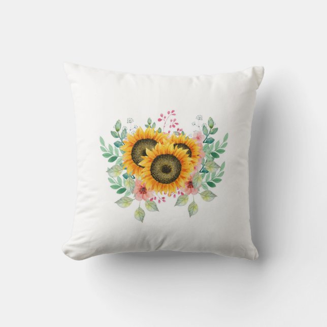 Sunflower   throw pillow (Front)