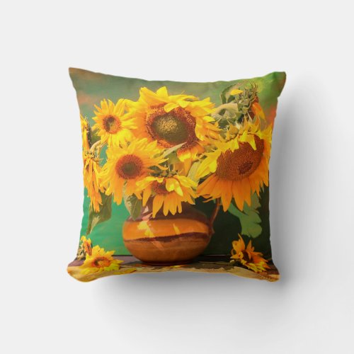 Sunflower Throw Pillow