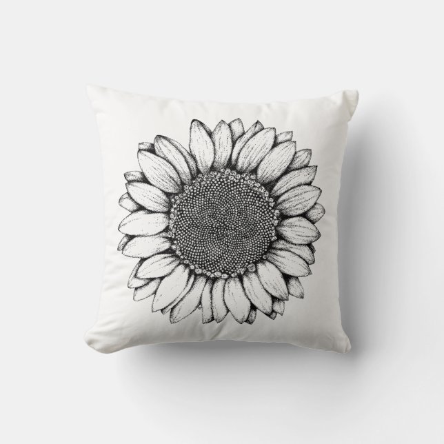 Sunflower Throw Pillow (Front)