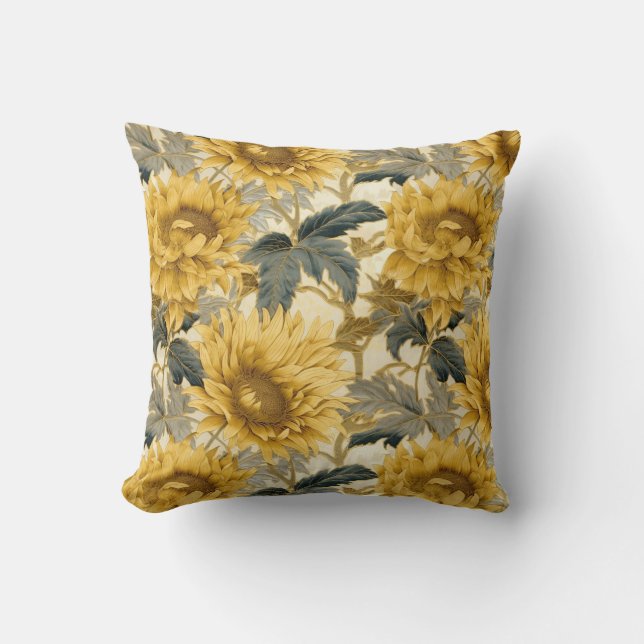 Sunflower Throw Pillow (Front)