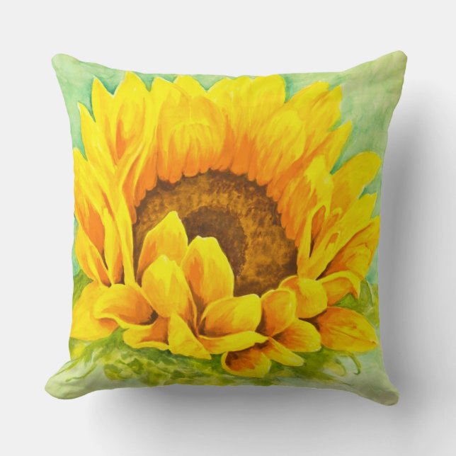Sunflower Throw Pillow (Front)
