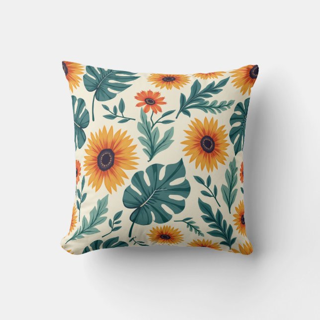 sunflower throw pillow (Front)