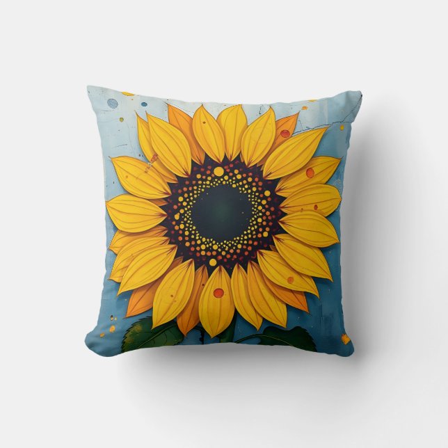 Sunflower Throw Pillow (Front)