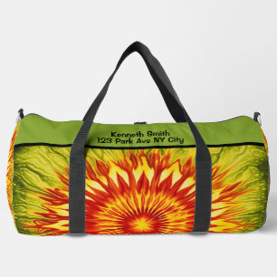 Sunflower Tie Dye monogram personal Travel Bag
